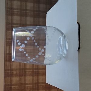 Princess house stemless wine glasses, in box never used. White wine.